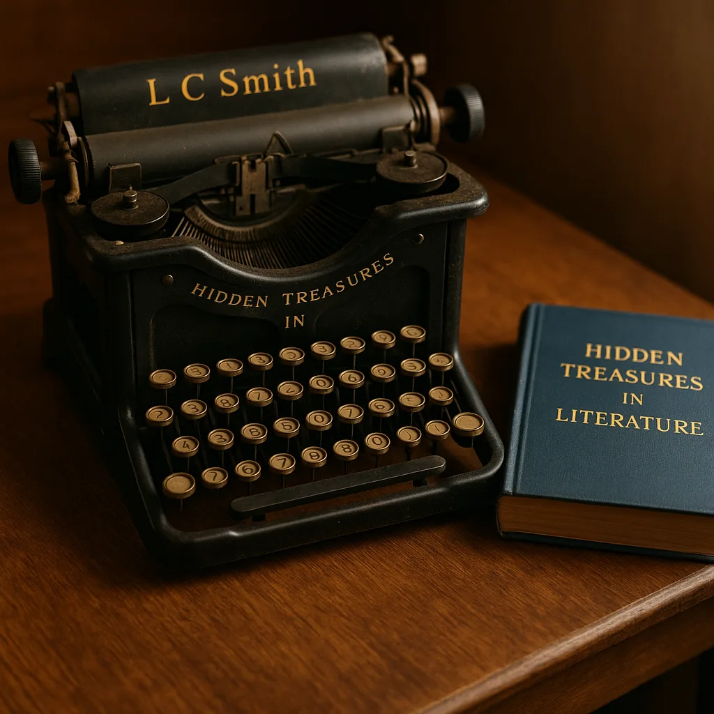 Vintage L.C. Smith Typewriter Sits on a Wooden Table