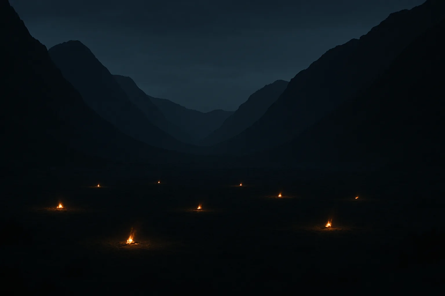 Sparse Scattering of Distant Campfires Flickers Like Fallen Stars