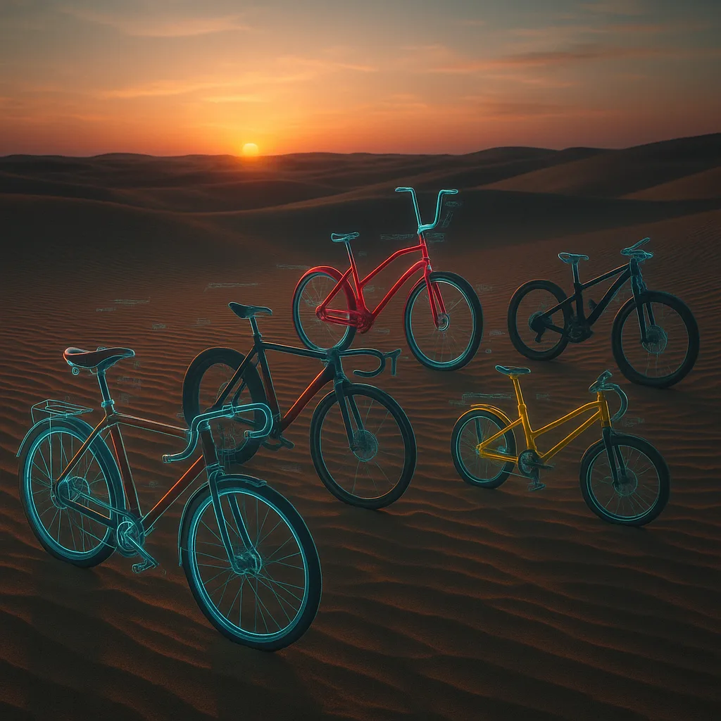 Vast Sand Dunes Rippled by Wind at Sunset Form