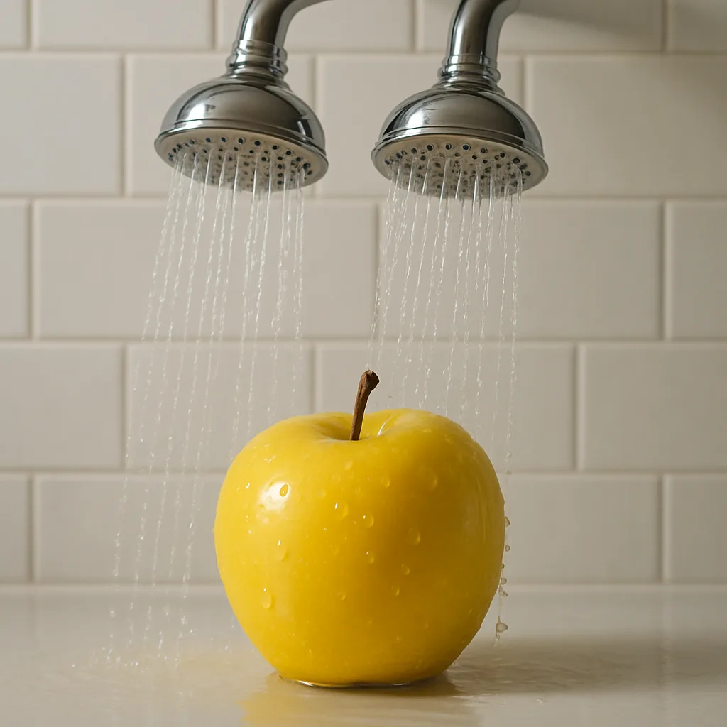 Against a Backdrop of Soft Gray Subway Tiles