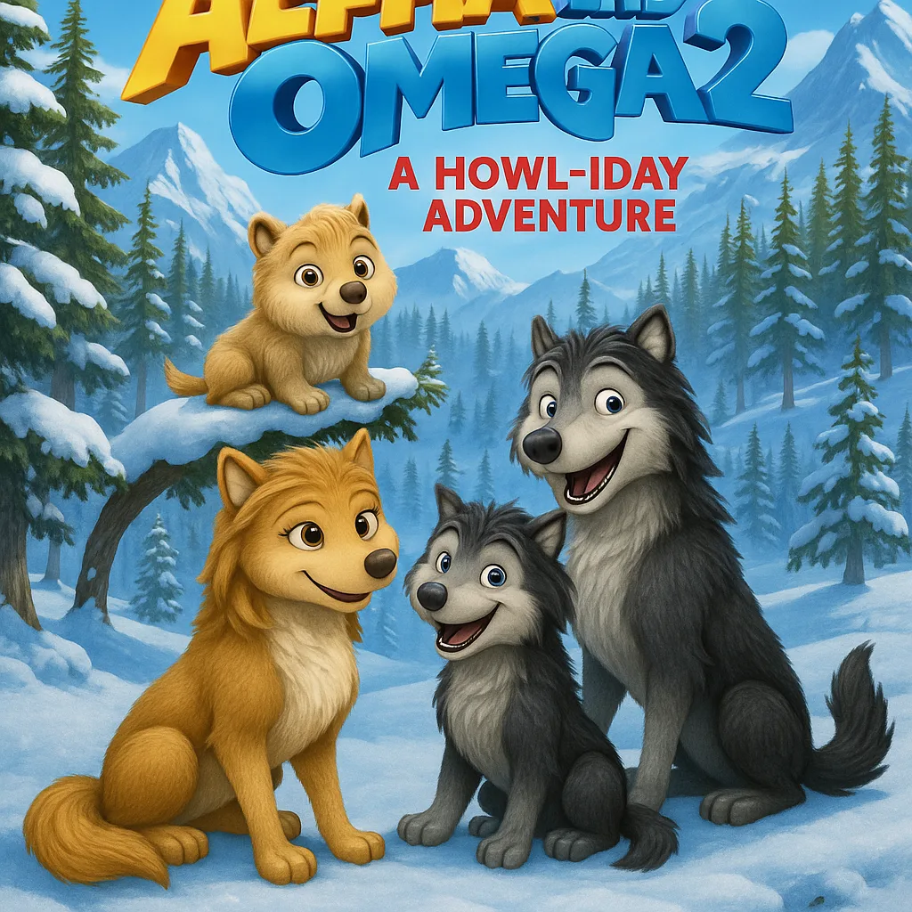 Wolf Characters in a Snowy Forest