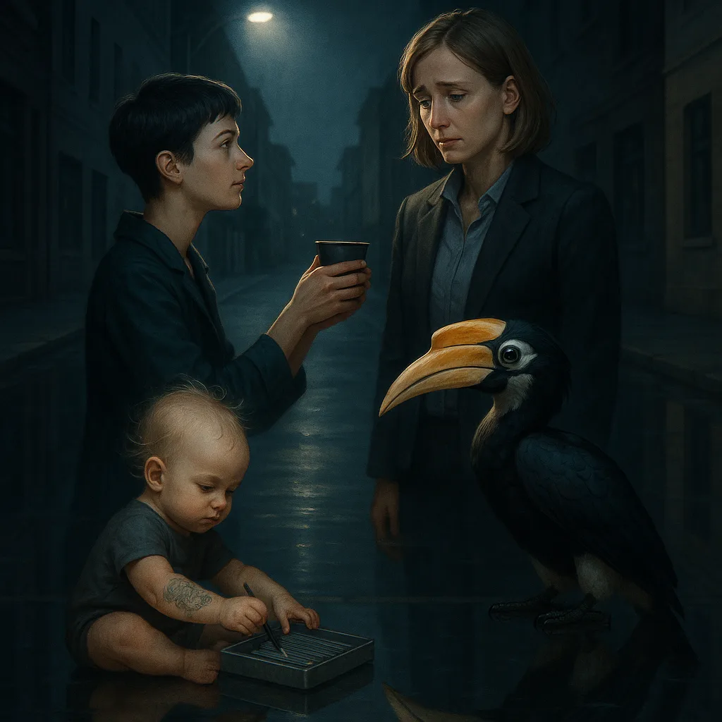 Dramatically Uplighted on a Quiet Street
