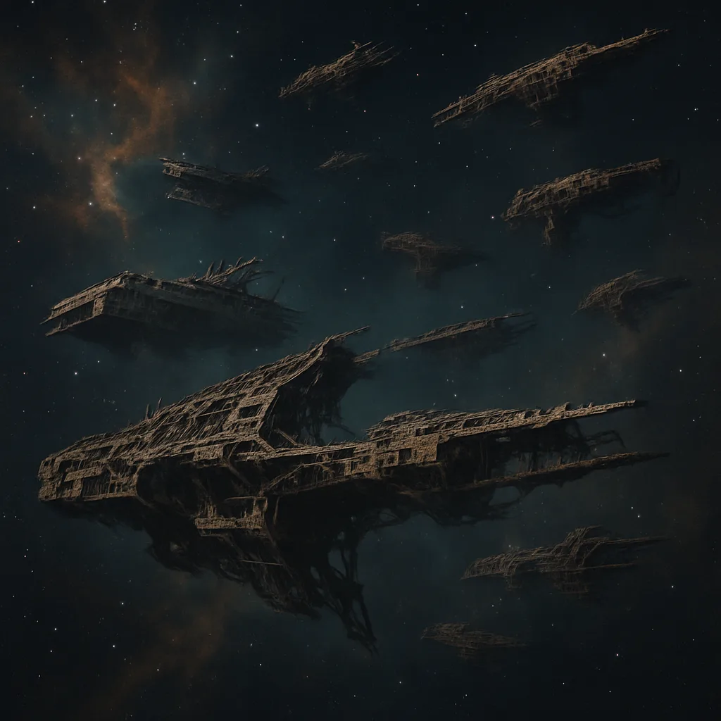 Scattered Fleet of Derelict Starships