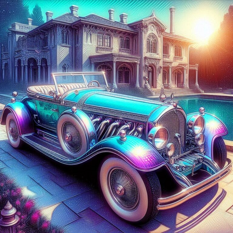 Stunning 1920s Stutz Bearcat Convertible Artwork