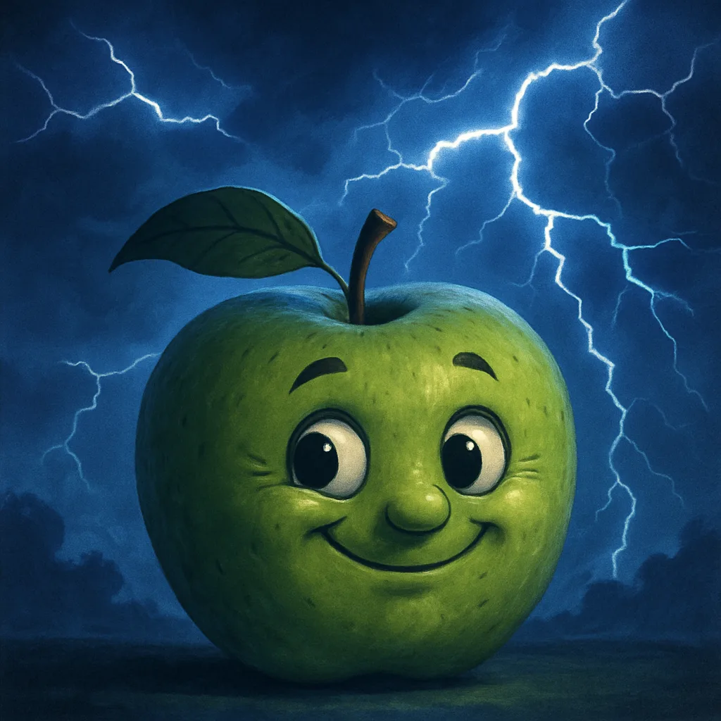 Whimsical Granny Smith Apple
