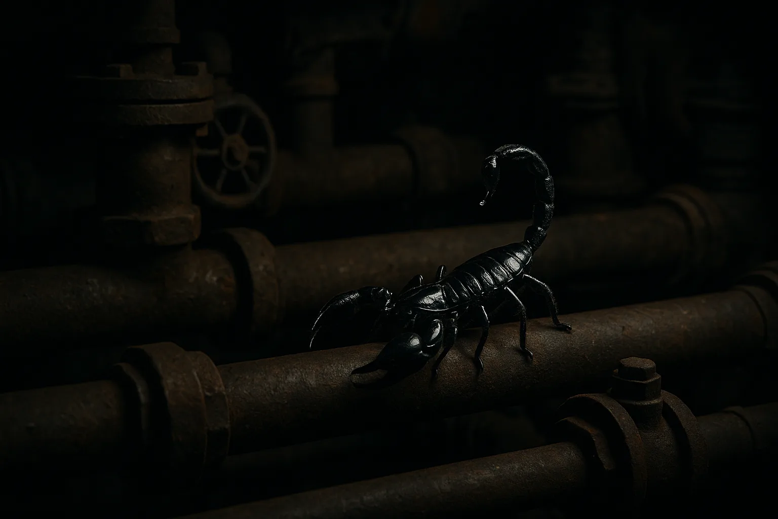 Lone Jet Black Scorpion