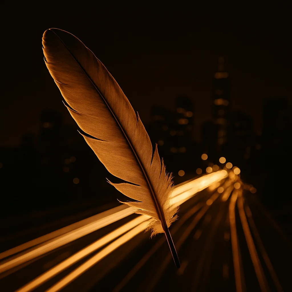 Single Sepia Quill