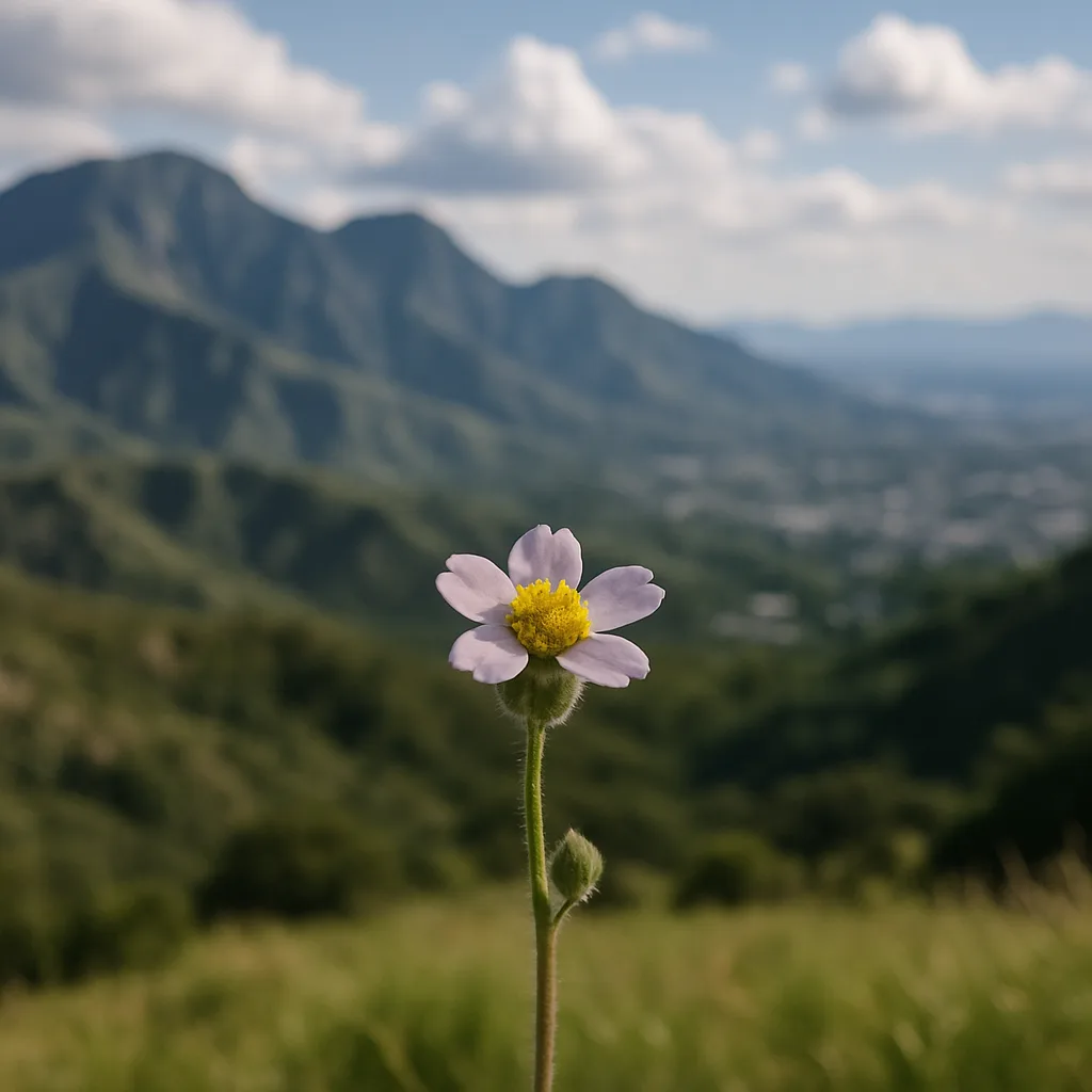 Small Flower in Full Bloom Takes Center Stage