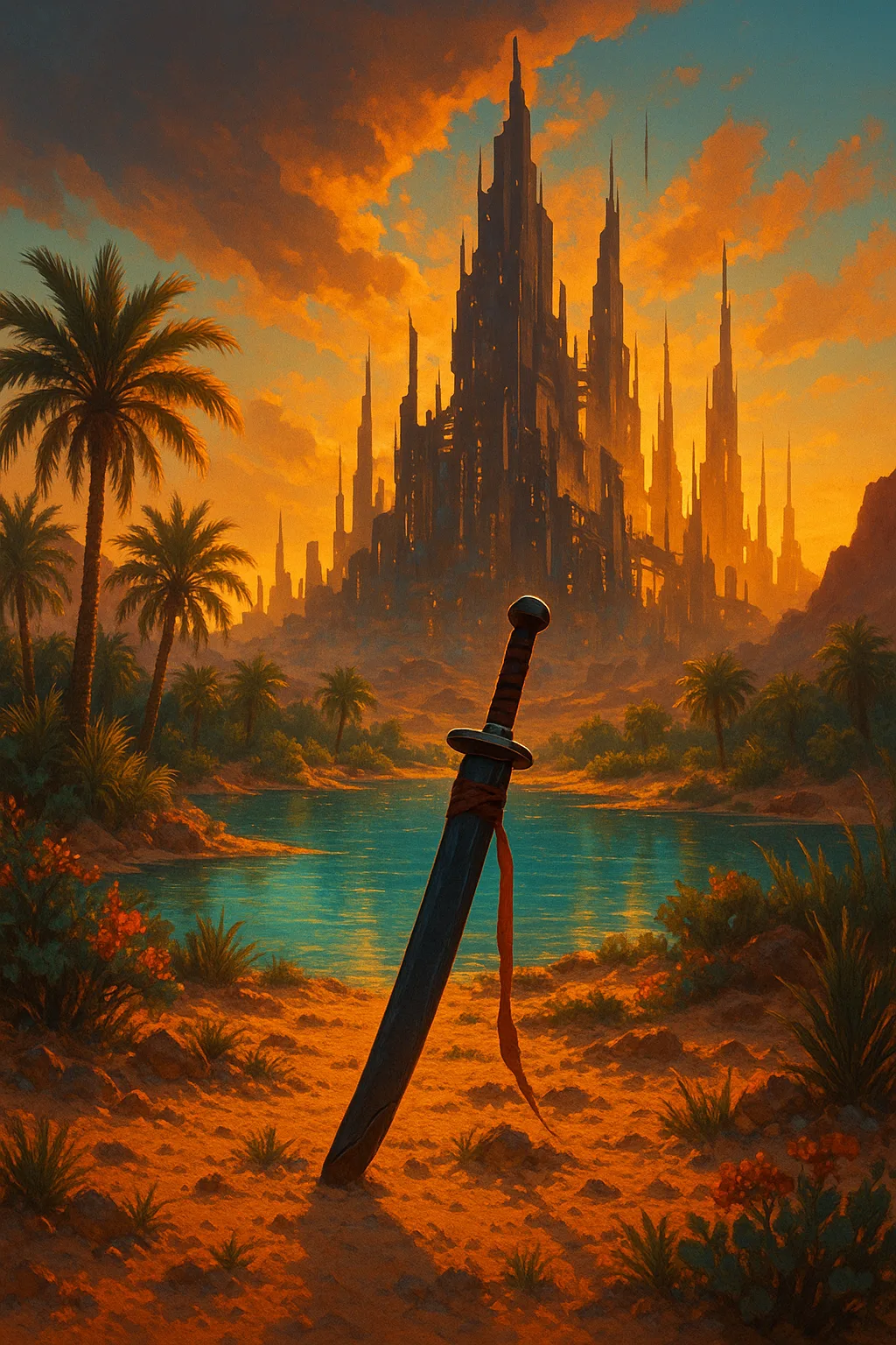 Lone Scabbard Rests in a Secluded Oasis