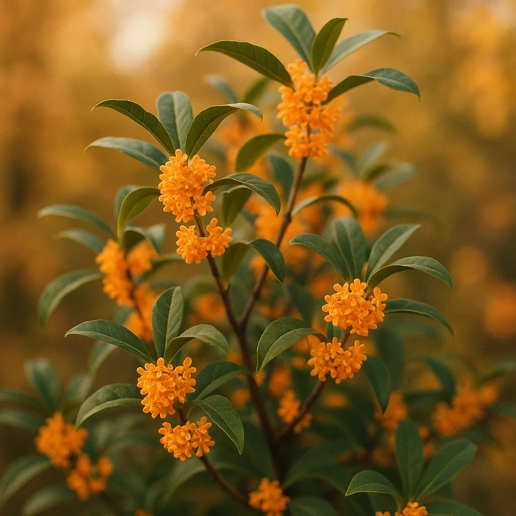 Osmanthus Shrub in Full Bloom