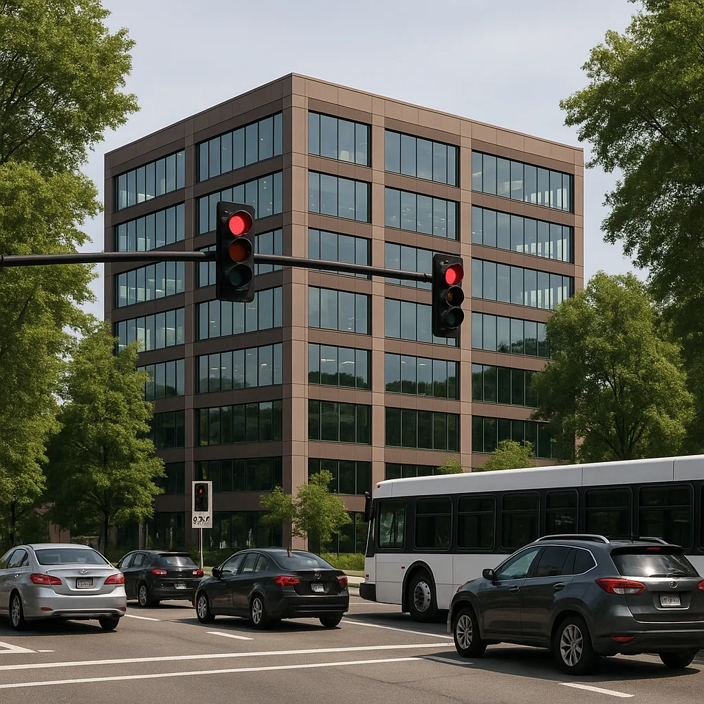Modern Building with Large Windows