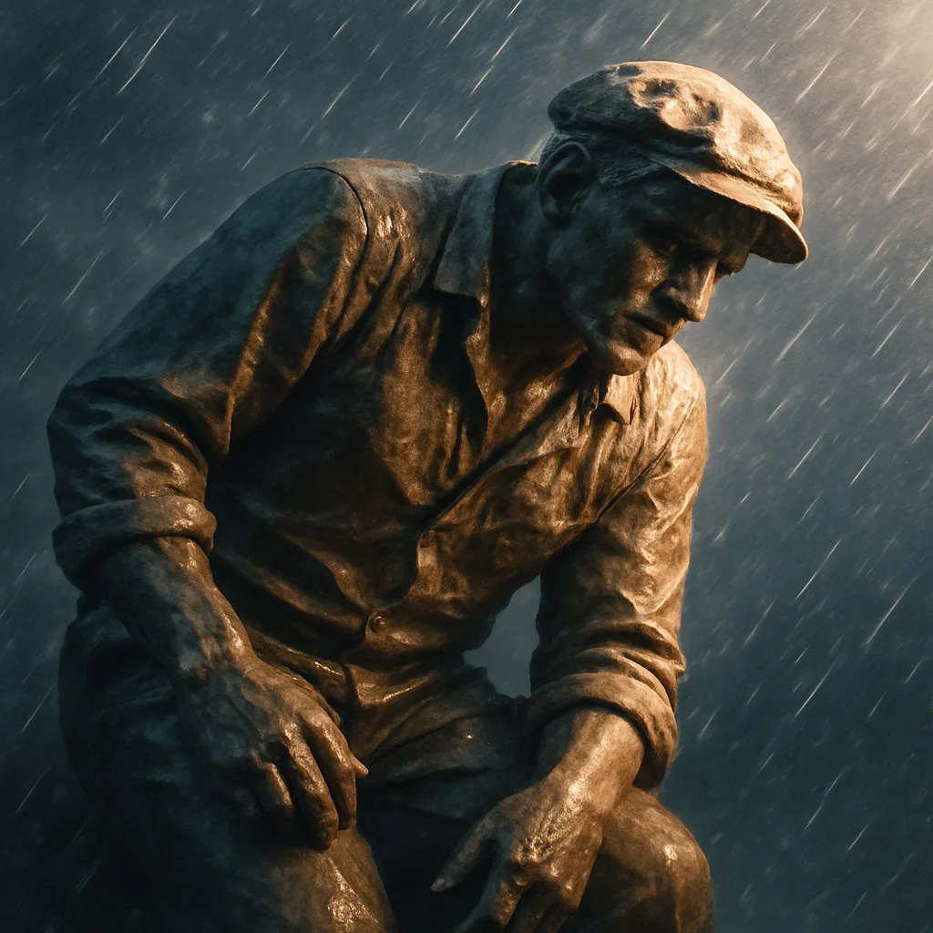 Slouched Working-class Laborer
