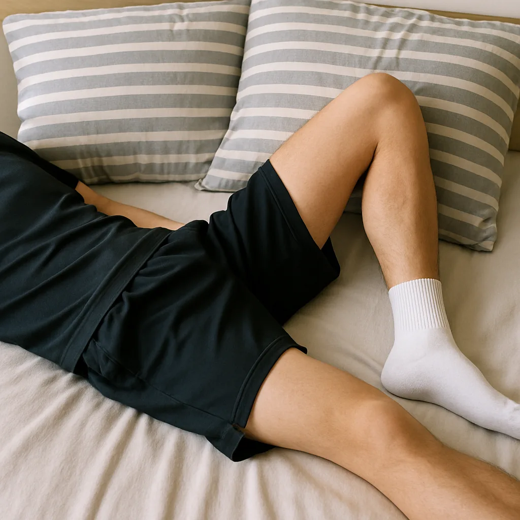 Person Wearing Dark Athletic Shorts