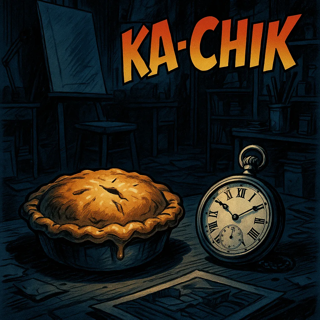 Potpie and Pocketwatch in a Cluttered Artist's Studio