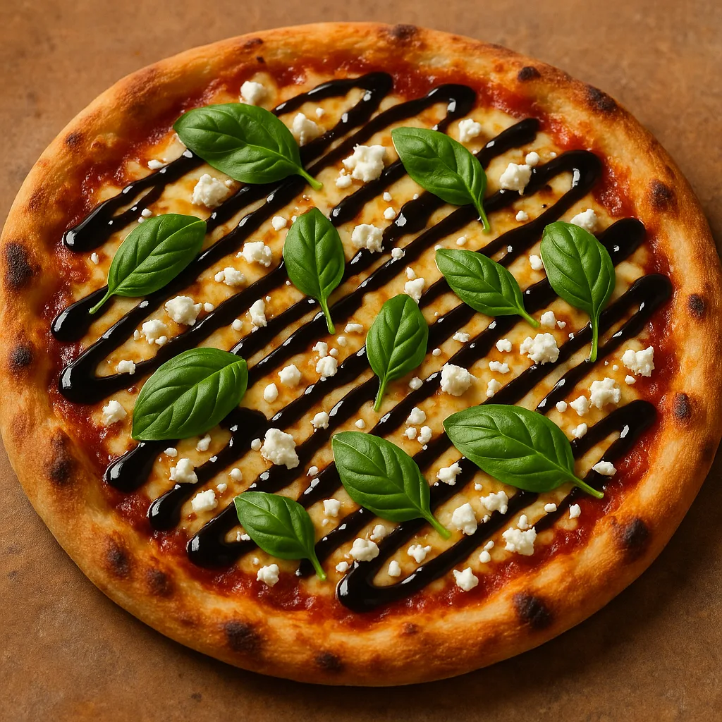 Pizza Topped with Melted Cheese