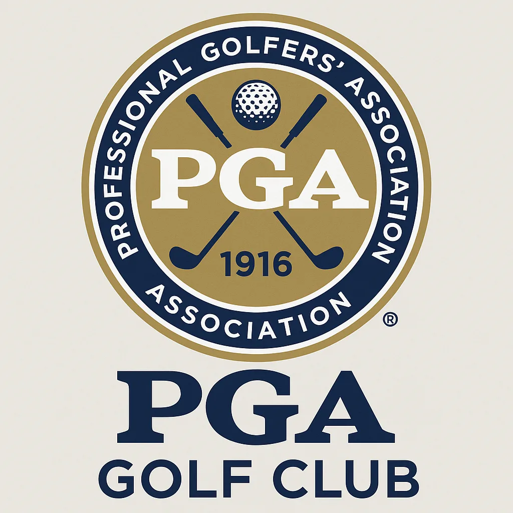 PGA Golf Club Logo Featuring a Gold