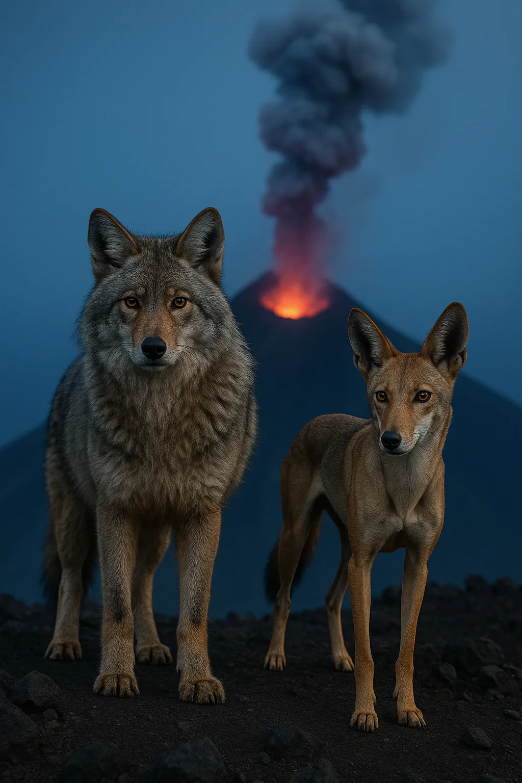 Two Distinct Coyotes