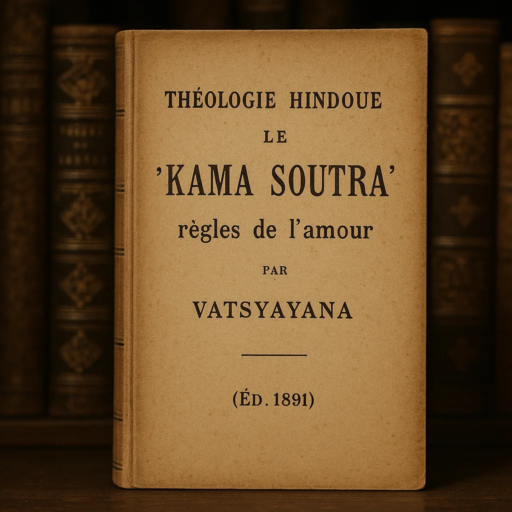 Vintage Book Cover Featuring the Title "Théologie Hindoue