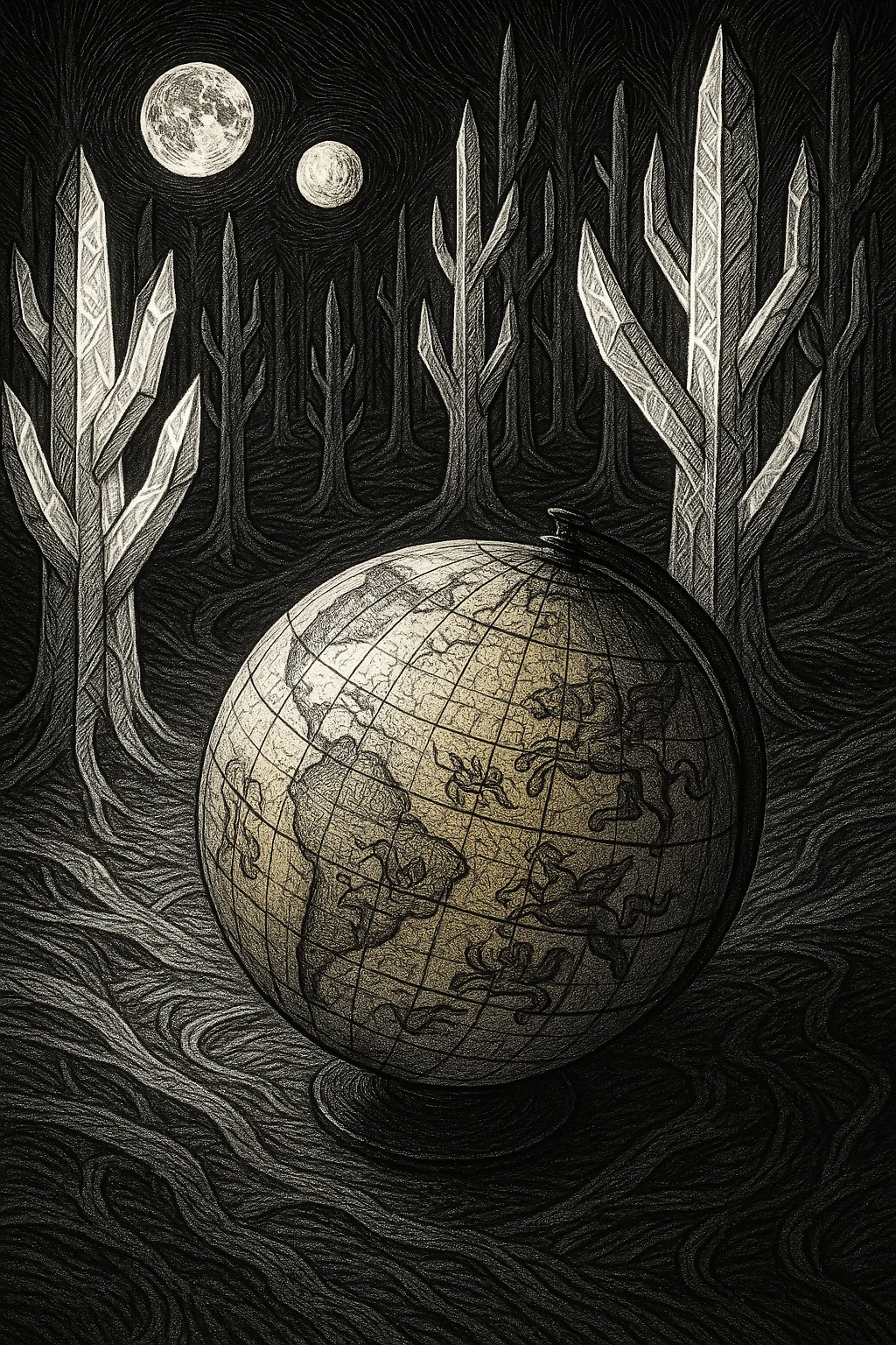 Single Antique Globe