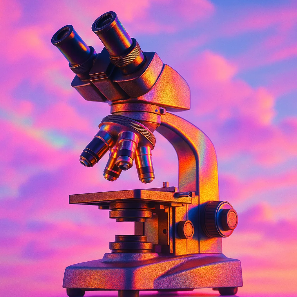 Single Heavy Cast Metal Alloy Microscope
