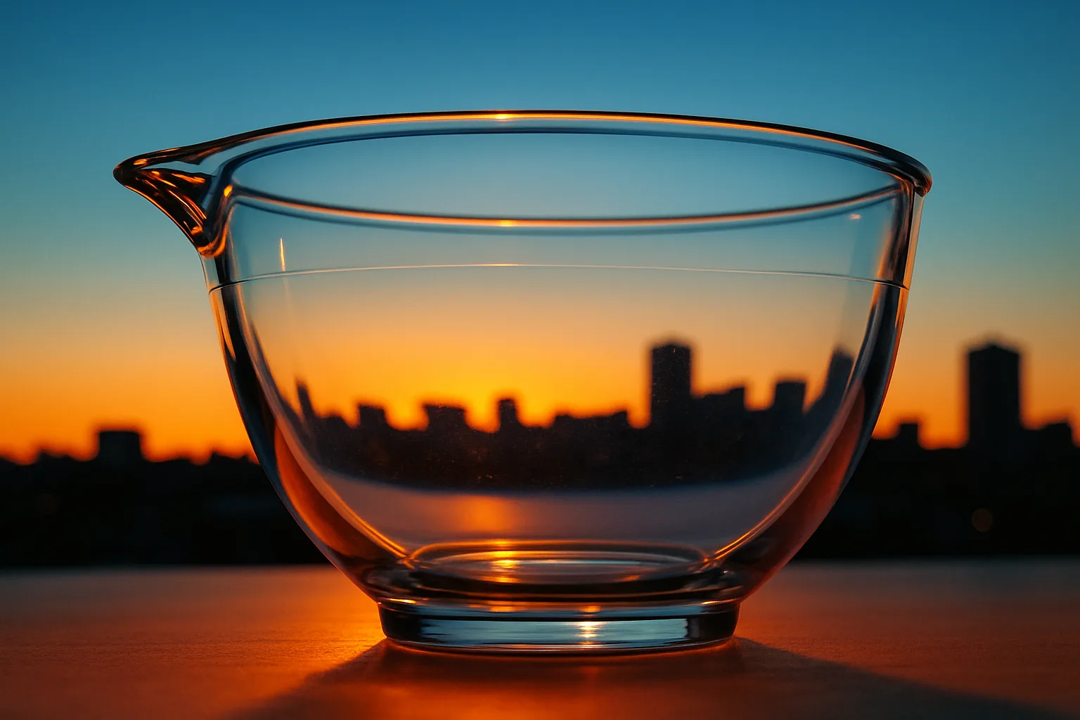 Single Classic Hemispherical Transparent Glass Mixing Bowl