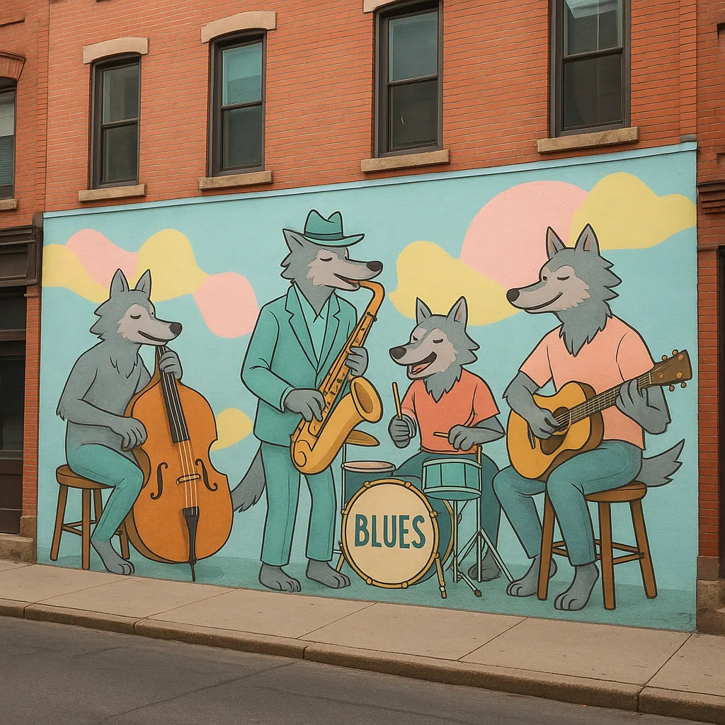 Photo Capturing a City Street Scene