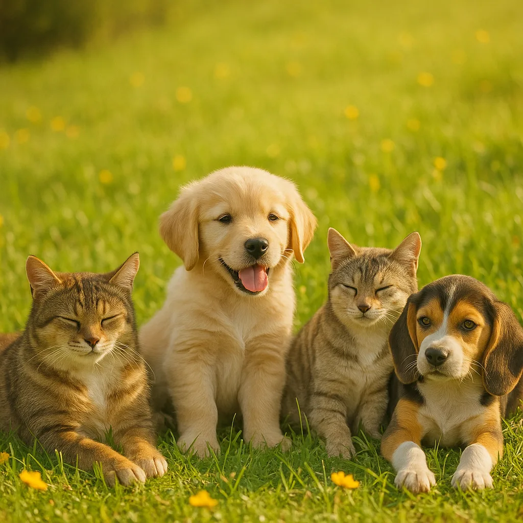 Four Animals — a Pair of Cats