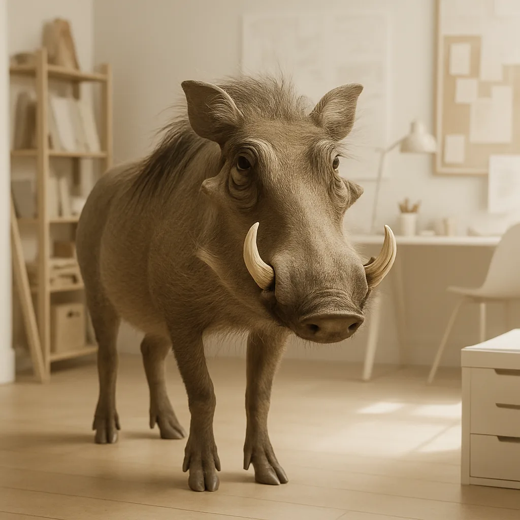 Single Large Adult Male Warthog
