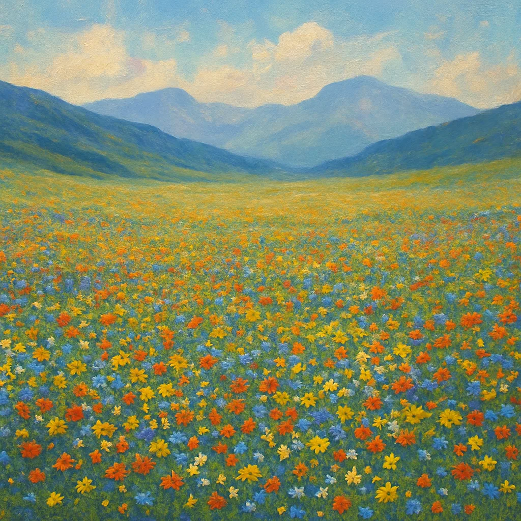 Countless Tiny Wildflowers Create a Vibrant
