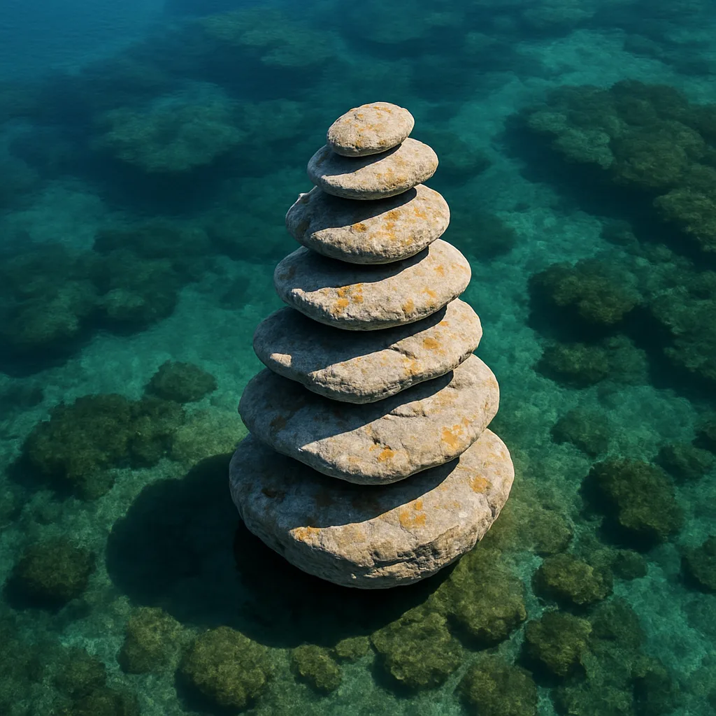 Serene Lagoon with Visible Coral Reefs