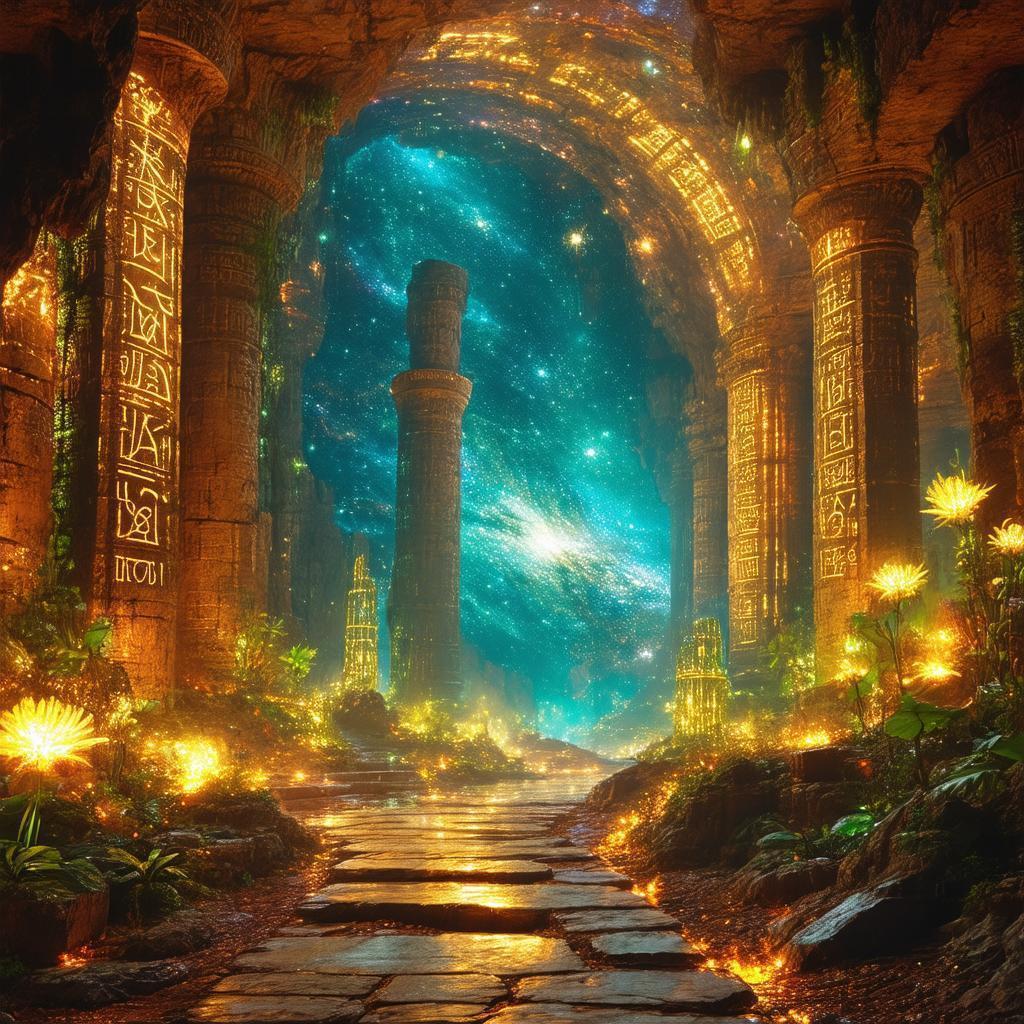 Underground Galaxy Glowing in Atlantis Ruins