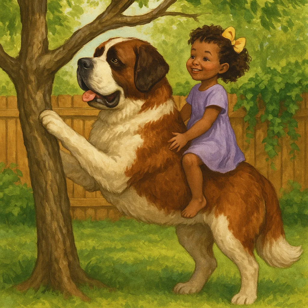 Strong Saint Bernard with a Coat