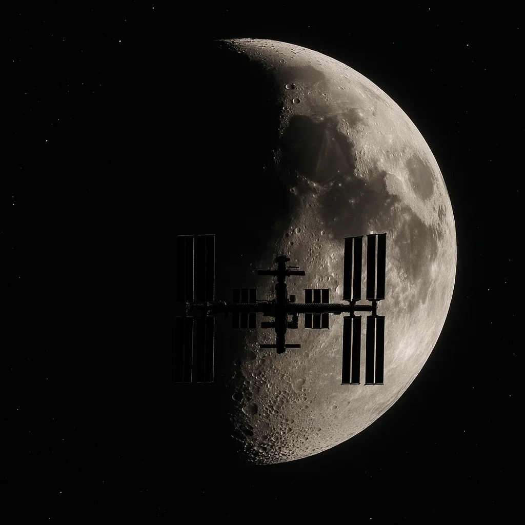 Breathtaking Scene Featuring the International Space Station
