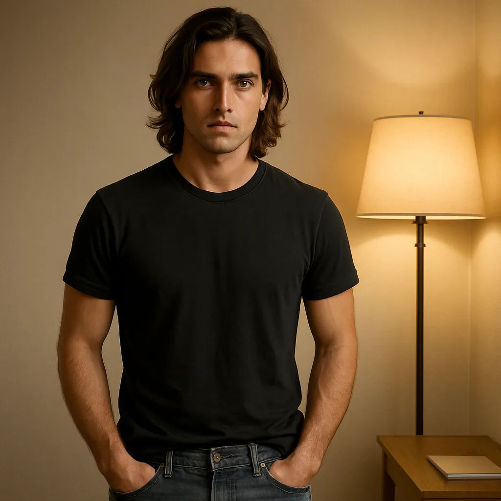 Man Stands at Ease