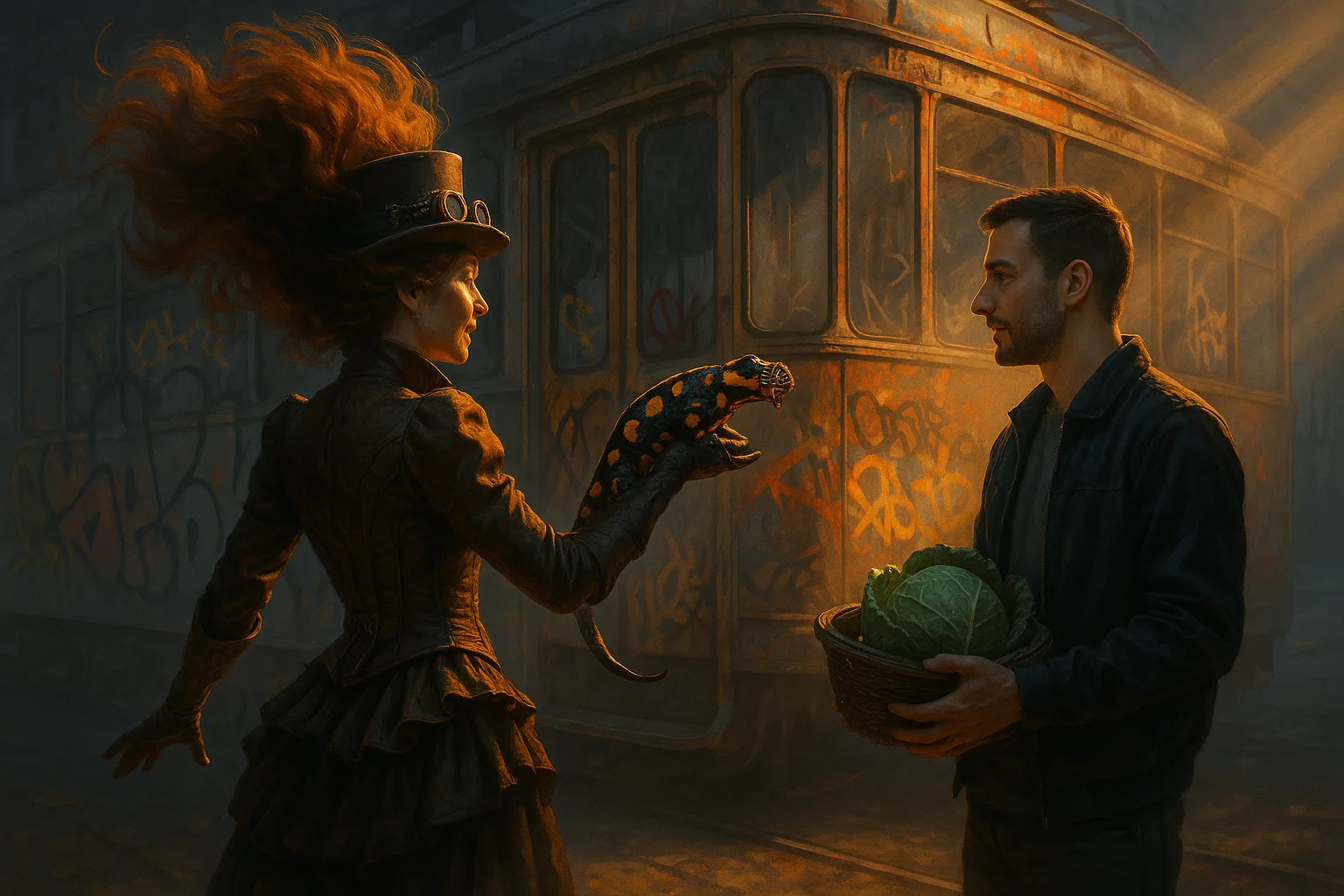 Dramatically Uplift Steampunk Performer