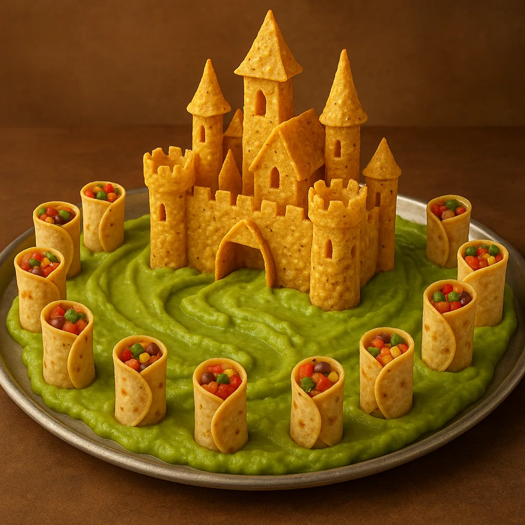 Imaginative Scene Showcases a Castle Intricately