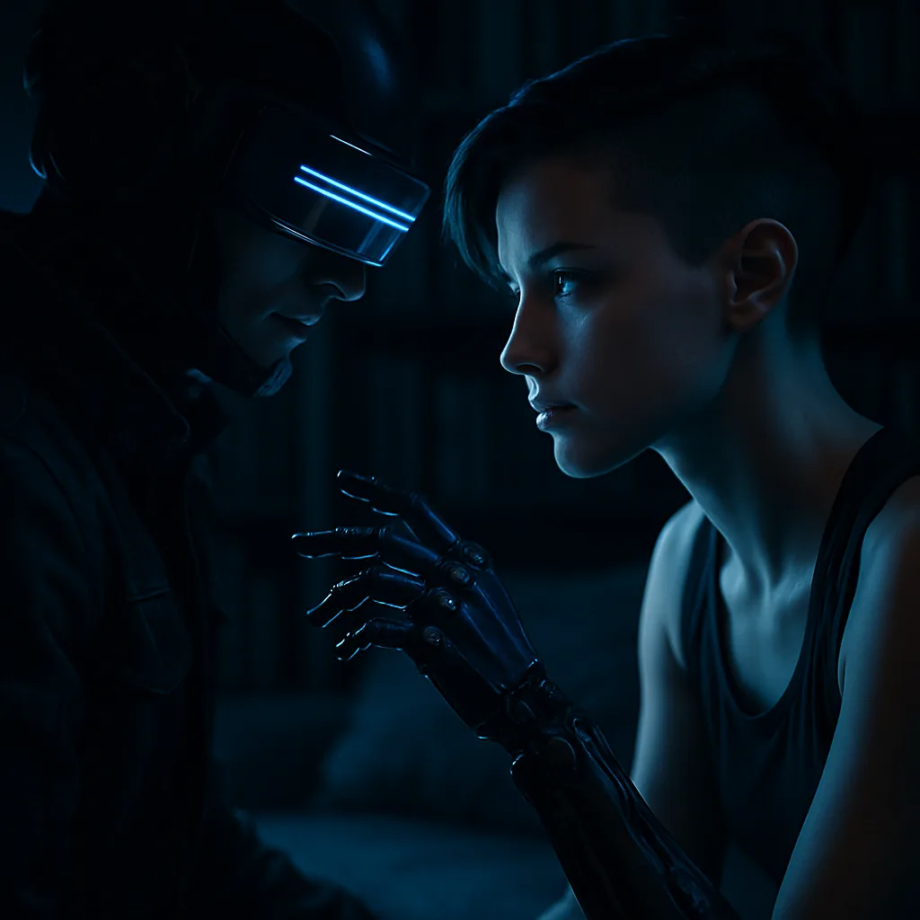 Lover's Cybernetic Visor Mirrors the Focused Gaze