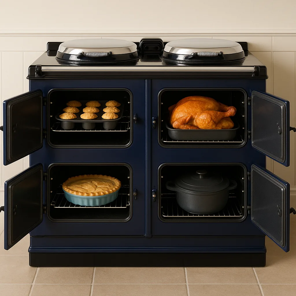 Elegant Blue Multi-oven Aga Range Cooker