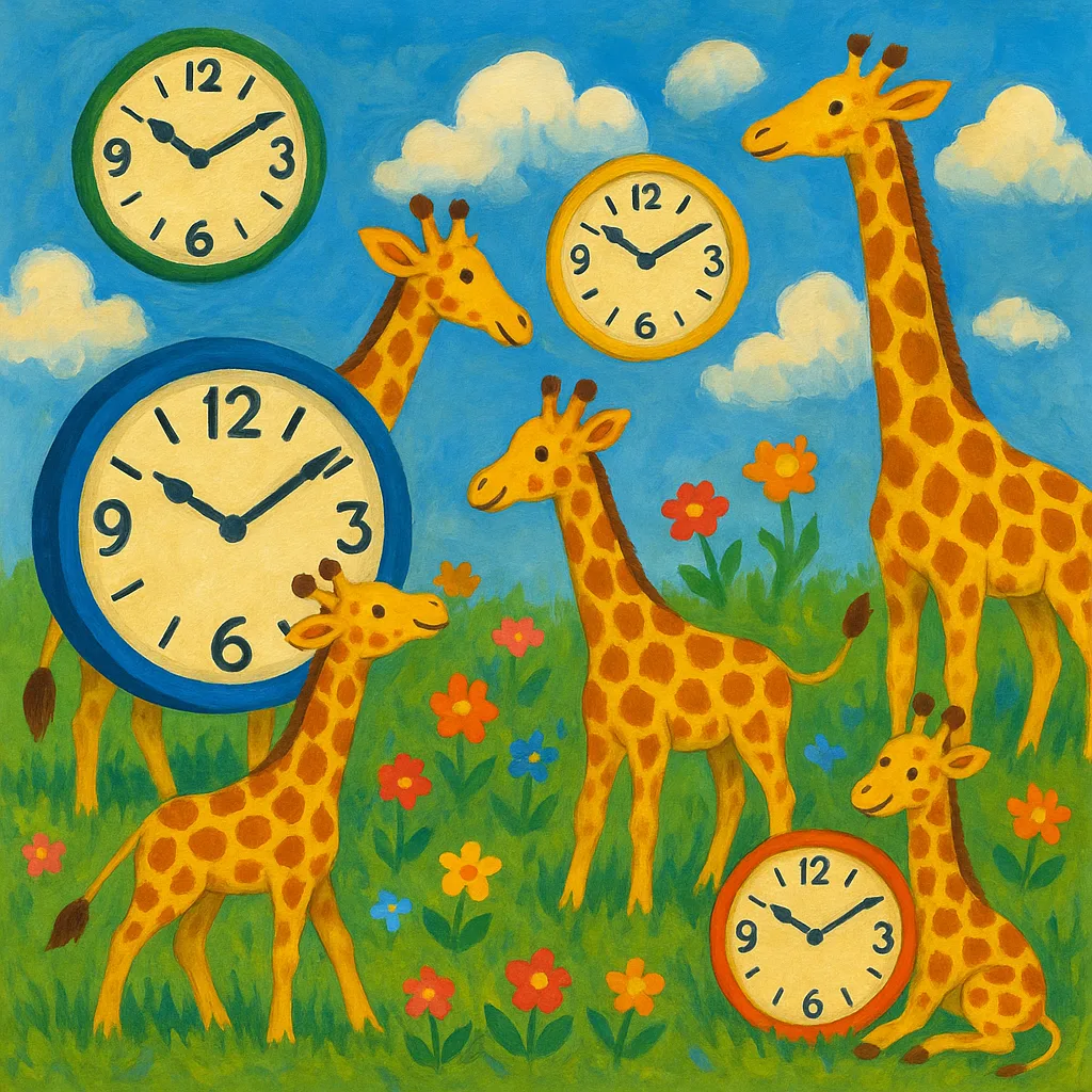 Energetic Setting Featuring Four Giraffes