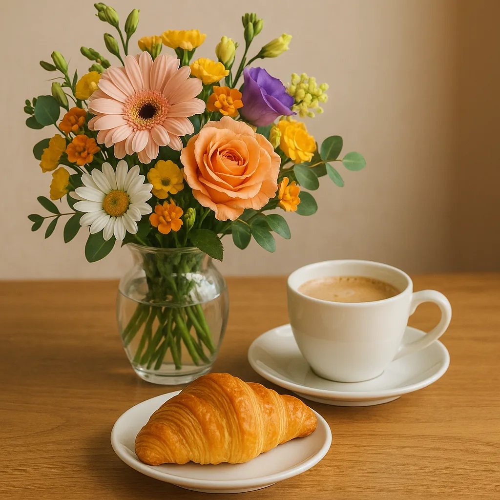 Vase Filled with Fresh Flowers