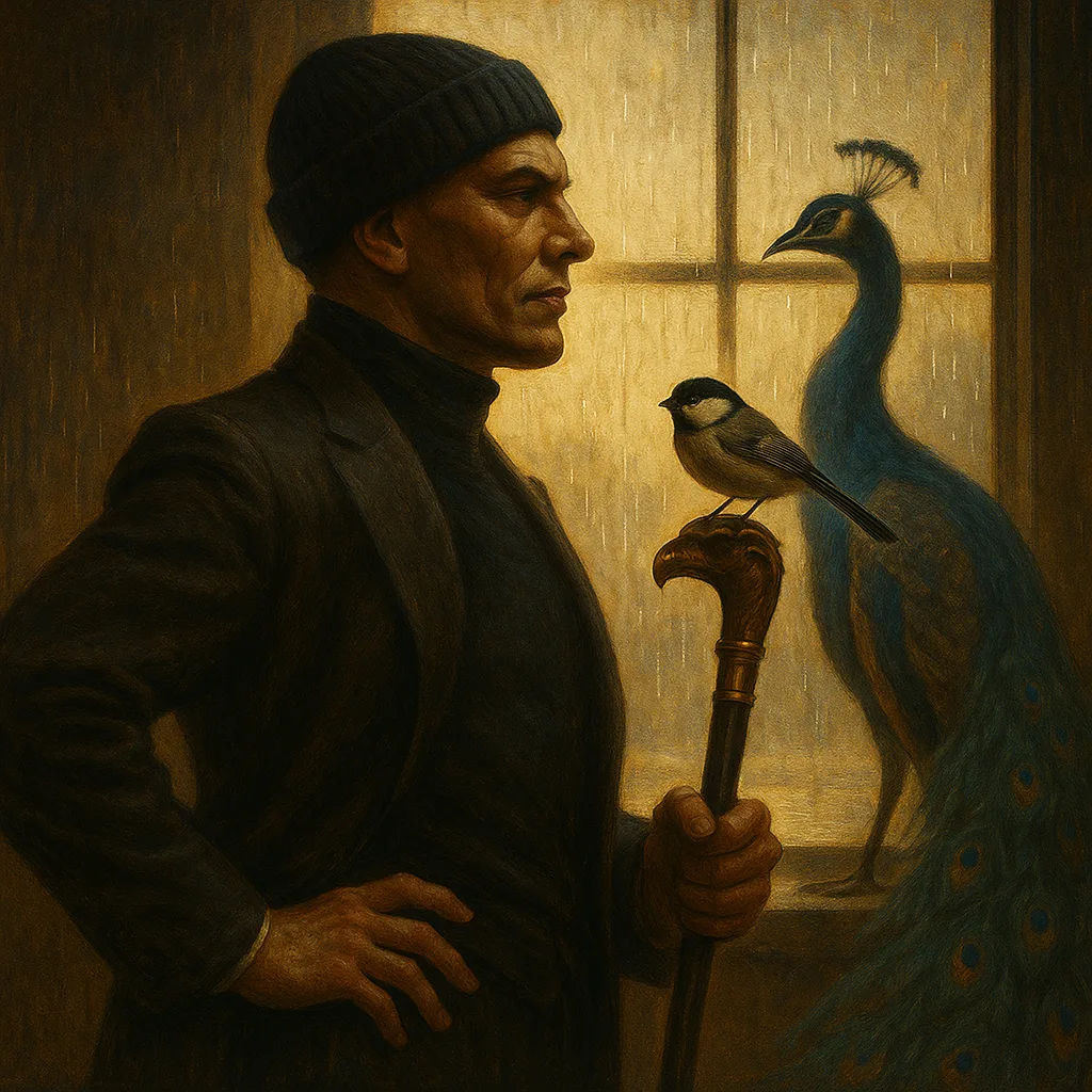 Villainous Business Tycoon—identifiable by a Beanie Knit Cap