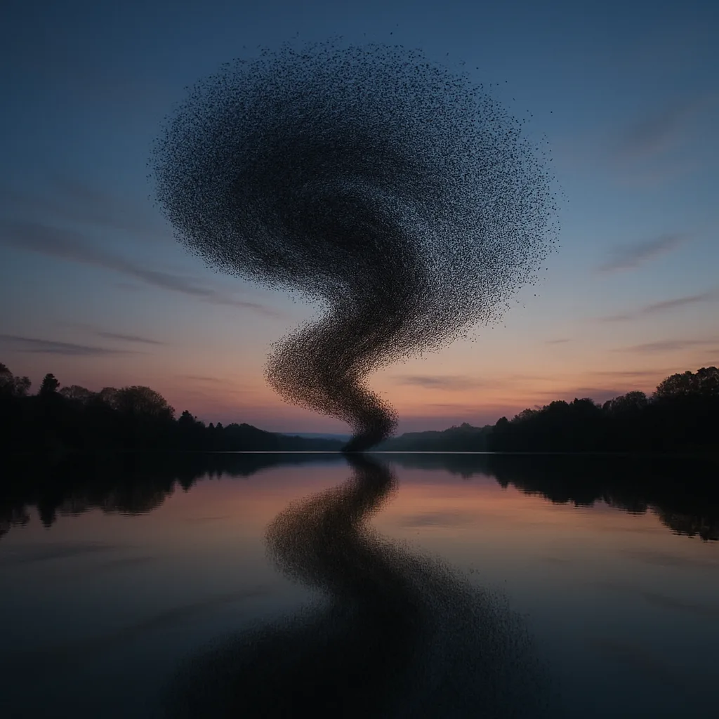 Thousands of Indistinct Birds Form a Massive