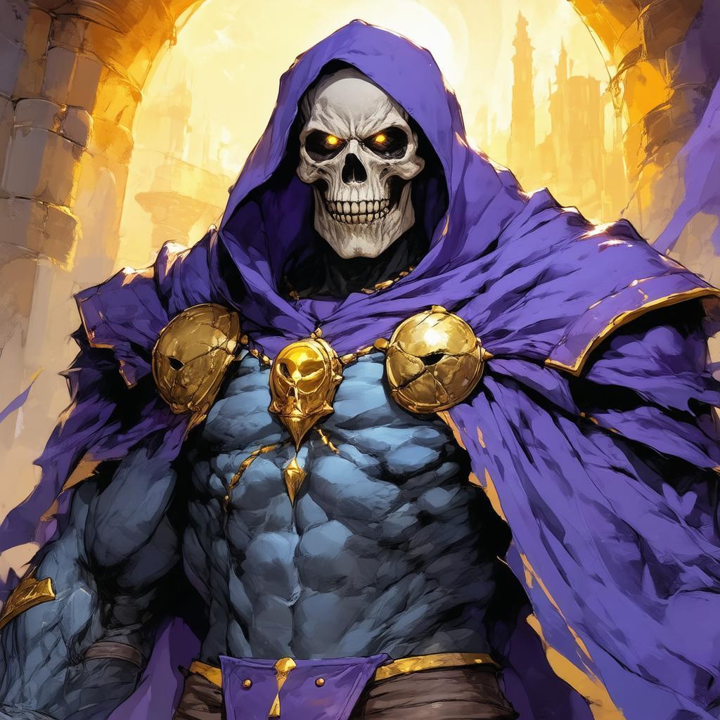 Skeletor in a Bold Manga Power Pose