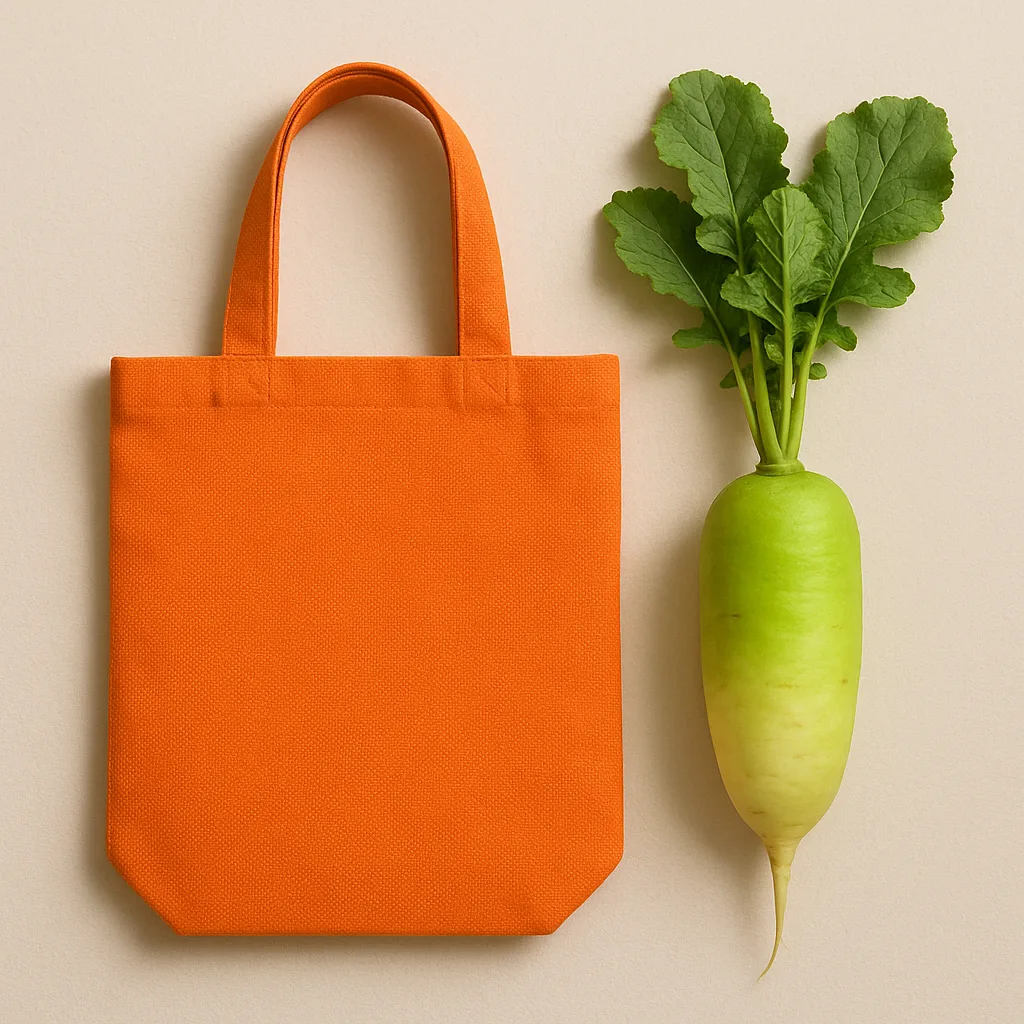 Tote Bag in a Tangerine Hue