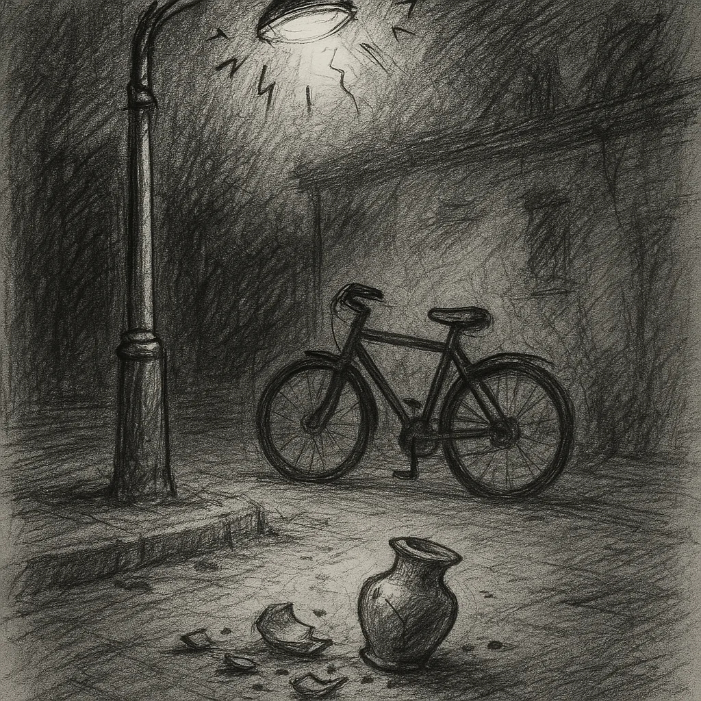 Draft a Scene Depicting a Shattered Vase