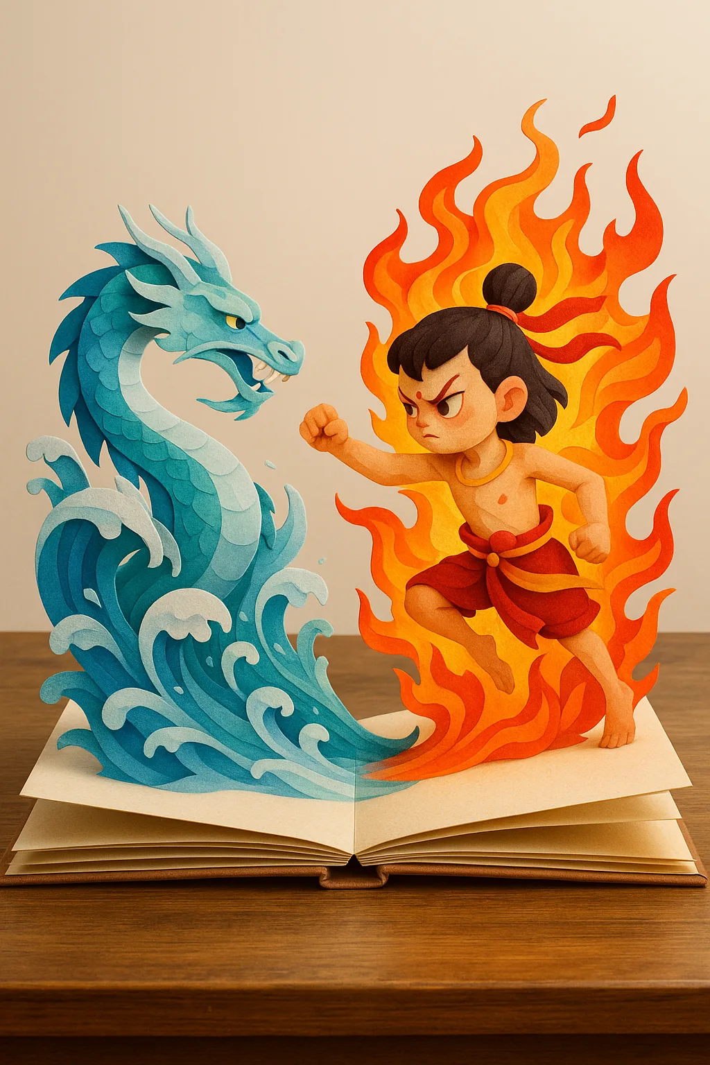 Meticulously Designed Pop-up Book Made of Intricately Folded Paper Sits