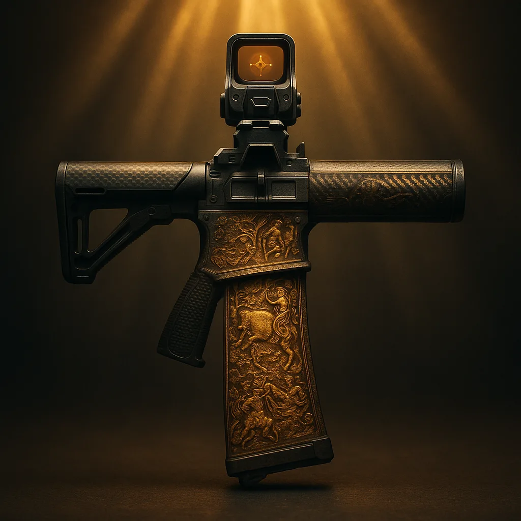 Single Futuristic Concept Assault Rifle