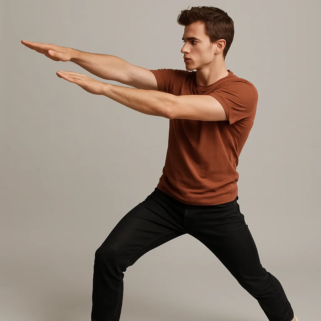 Individual Adopts a Dynamic Stance
