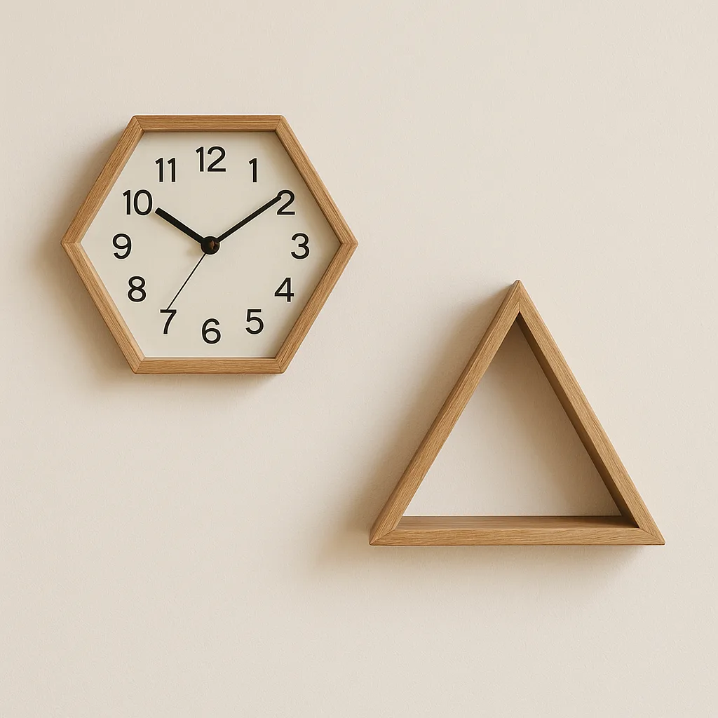 Clock Shaped Like a Hexagon