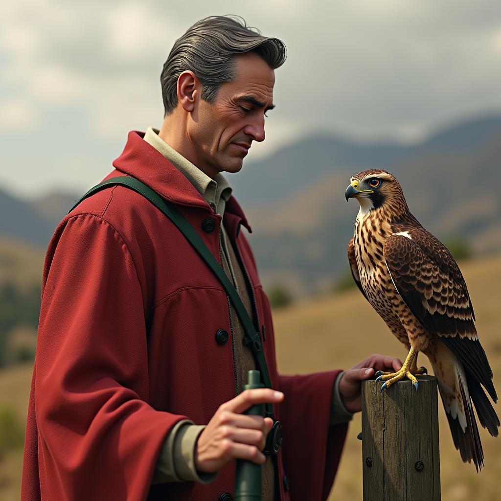 Mr Rogers Releasing His Falcon on the Moors